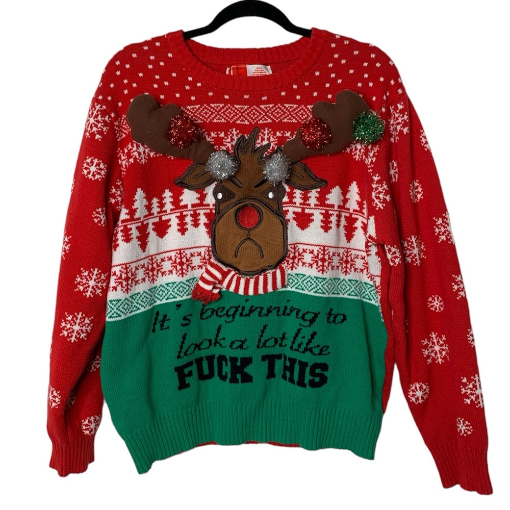 Spencer’s Grumpy Deer Christmas Sweater